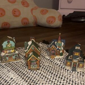 Vintage Holiday Village Set